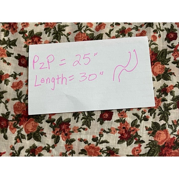 Free People Meant To Be Floral Cotton Blouse XL EUC - Picture 11 of 15